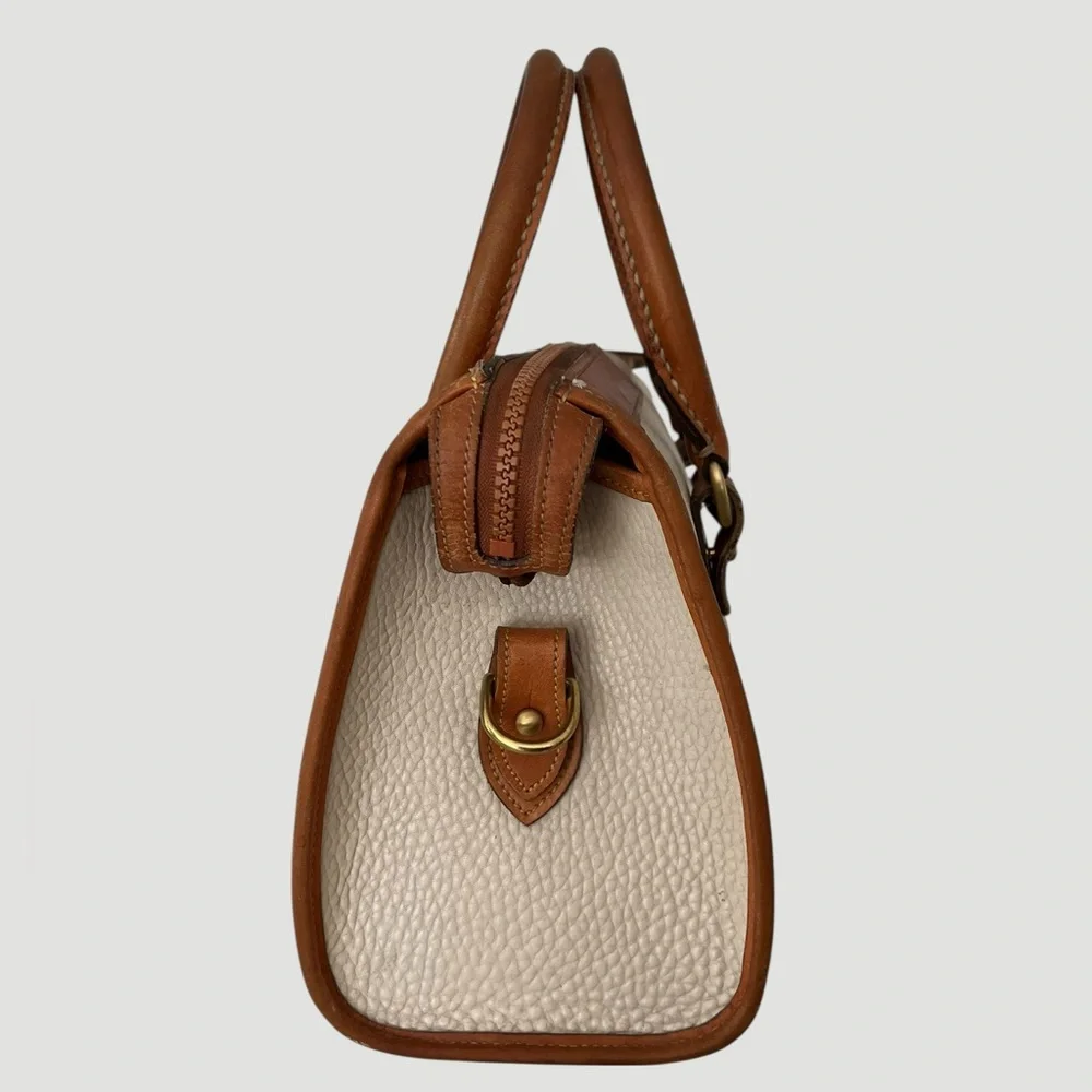 Dooney & Bourke White and Tan Satchel